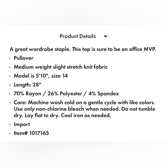 Black Eloquii Top, Stretch material & front tie sash.  Super slimming size 14/16 - Picture 8 of 8